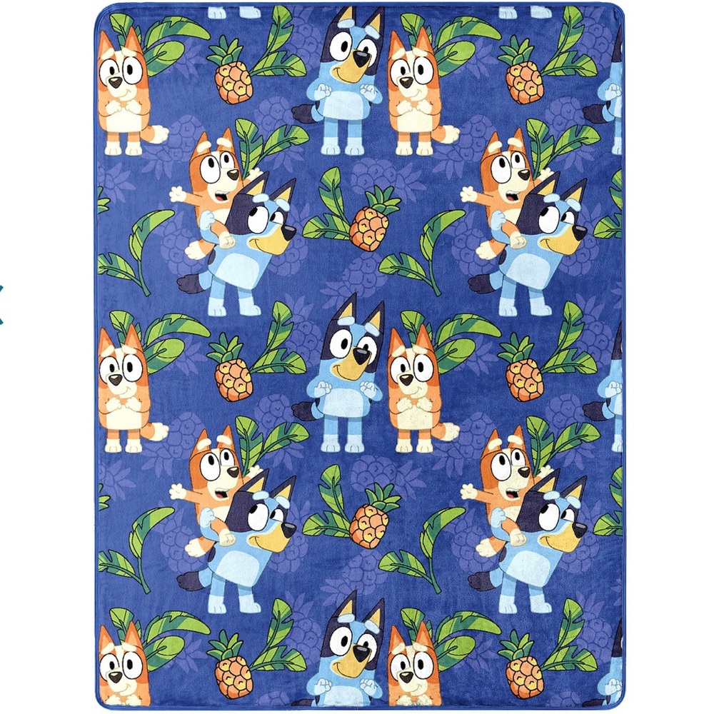 Bluey Bingo Pineapple Silky Soft Throw Blanket 46”x60”